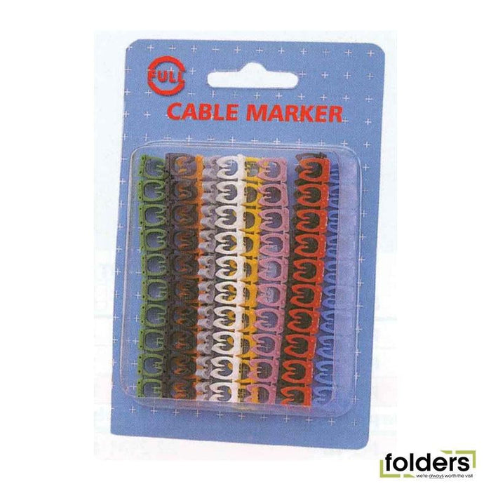 DYNAMIX Colour Coded Cable Markers , pack of 100. Fit for OD:. - Folders