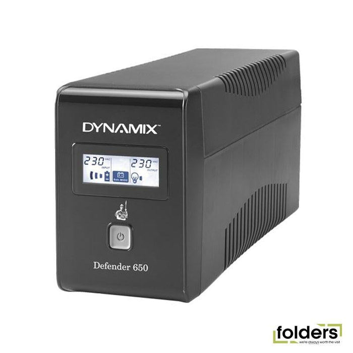 DYNAMIX Defender 650VA (390W) Line Interactive UPS, 936J - Folders