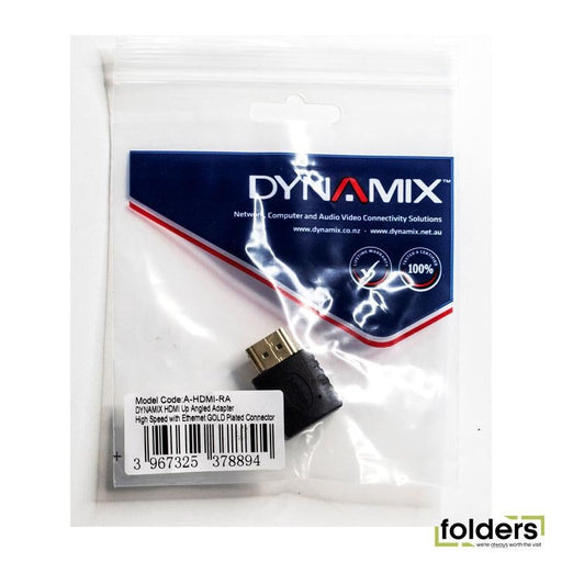 DYNAMIX HDMI Up Angled Adapter High-Speed with Ethernet Gold - Folders