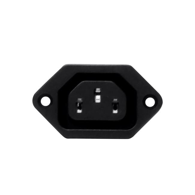 Dynamix IEC Female C13 Panel Mount Screw On Inlet Connector.