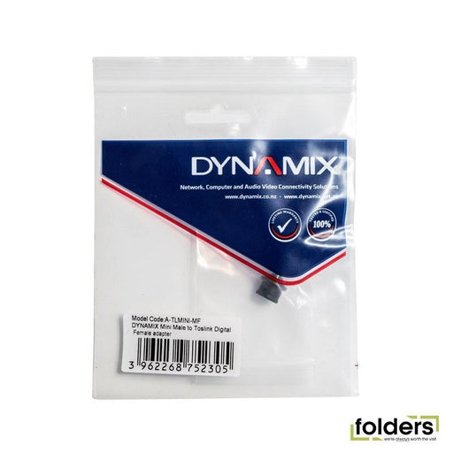 DYNAMIX Mini-TOSLINK Male to TOSLINK Female adaptor - Folders