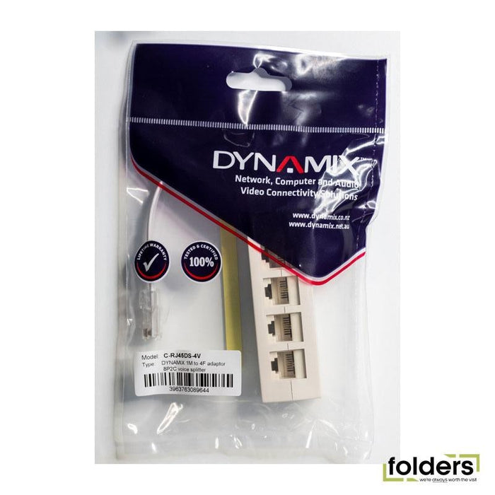 DYNAMIX RJ45 Splitter, 4-Way Voice Extensions - Folders