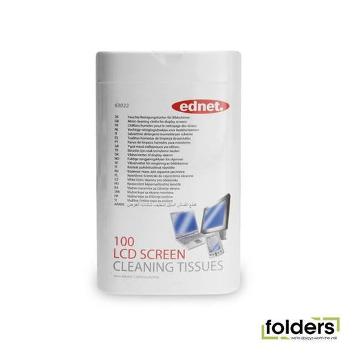 Ednet Screen Cleaning Wipes 100 Pack - Folders