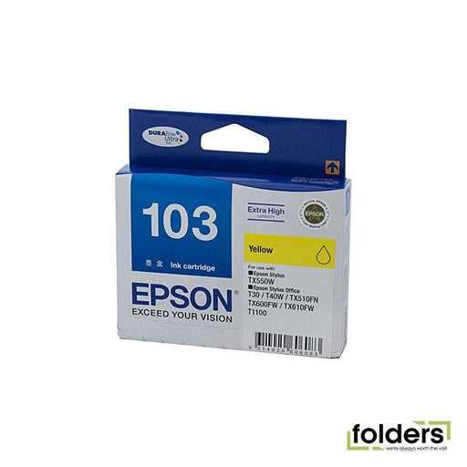 Epson 103 H/Y Yellow Ink Cartridge - Folders