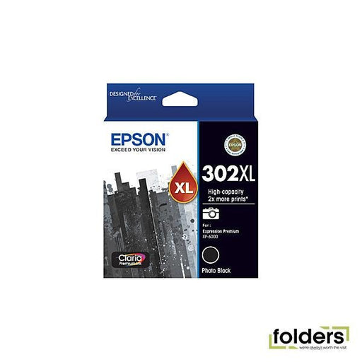 Epson 302 HY Ph Blk Ink Cartridge - Folders