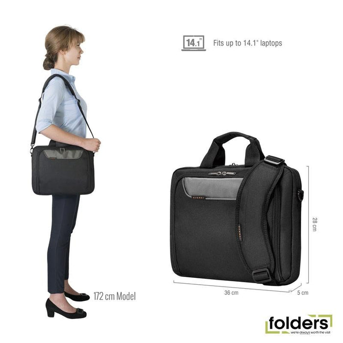 EVERKI Advance Briefcase 13'~14.1', Separate zippered accessory pocket - Folders