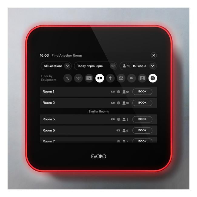 Evoko Liso Room Manager. 8' Display.