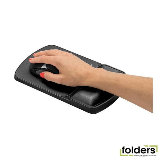 Fellowes Gel Lycra Mouse Pad with Wrist Rest Graphite - Folders