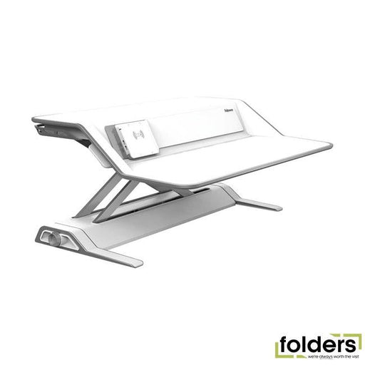Fellowes Lotus DX Sit Stand Workstation White - Folders