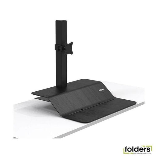 Fellowes Lotus VE Single Monitor Sit Stand Workstation - Folders