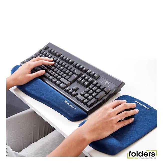 Fellowes PlushTouch Keyboard Wrist Rest Blue - Folders