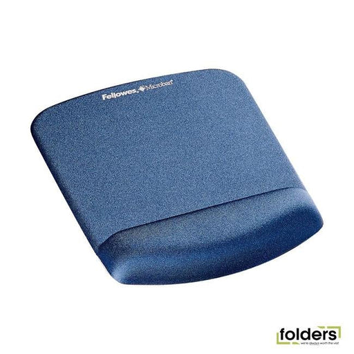 Fellowes PlushTouch Wrist Rest Mouse Pad Blue - Folders