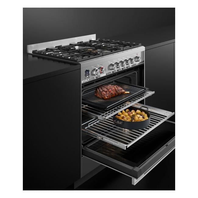 Fisher & Paykel Freestanding Cooker, Dual Fuel, 90cm, Self-cleaning OR90SDG6X1