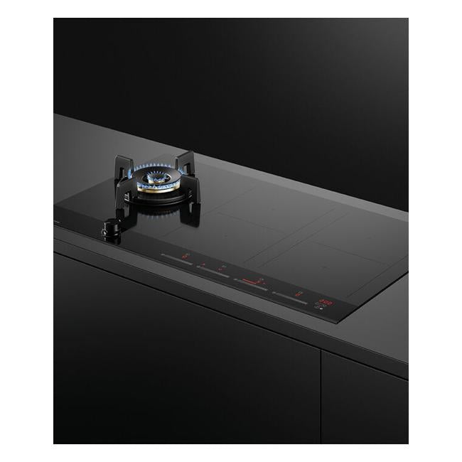 Fisher & Paykel Gas + Induction Cooktop, 90cm, 1 Burner, 4 Zones with SmartZone CGI905DLPTB4