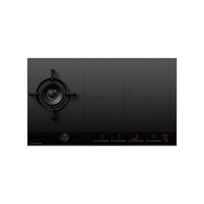 Fisher & Paykel Gas + Induction Cooktop, 90cm, 1 Burner, 4 Zones with Smartzone CGI905DNGTB4