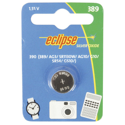 G10 Silver Oxide 1.5V Watch/Game/Camera Battery (389 SR1130 SR54 189/387/389/390/SR1131) - Folders