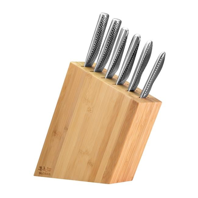 Global 7Pce Kyoto Knife Block - Bamboo