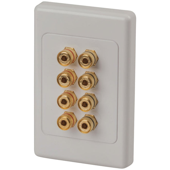 Gold Screw Terminals on Large Wallplate x 8 - Folders