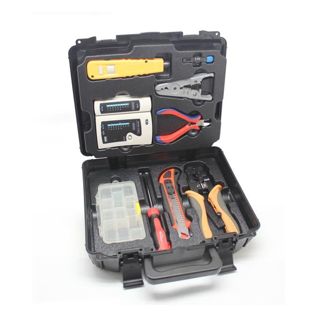 Goldtool 9 Piece Lan Basic Repair Tool Kit With Heavy Duty Plastic