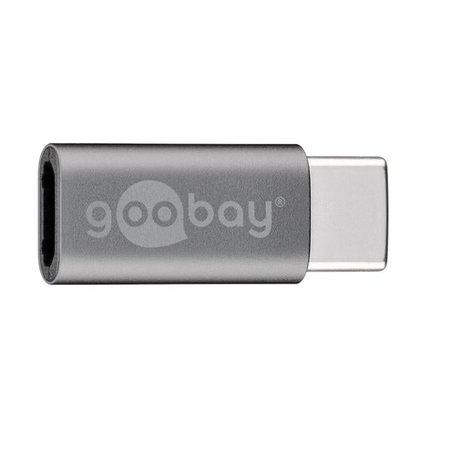 Goobay USB-C Male to USB 2.0 Micro Female (Type B) Grey