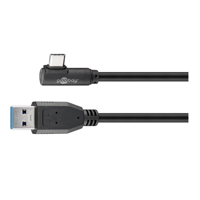 Goobay USB-C to USB A 3.0 cable 90° 1m