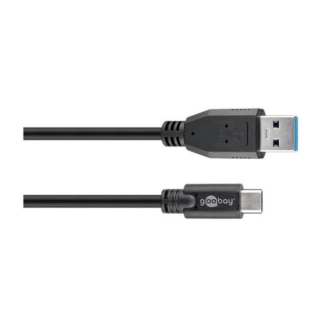 Goobay USB-C to USB A 3.0 cable black  0.5m