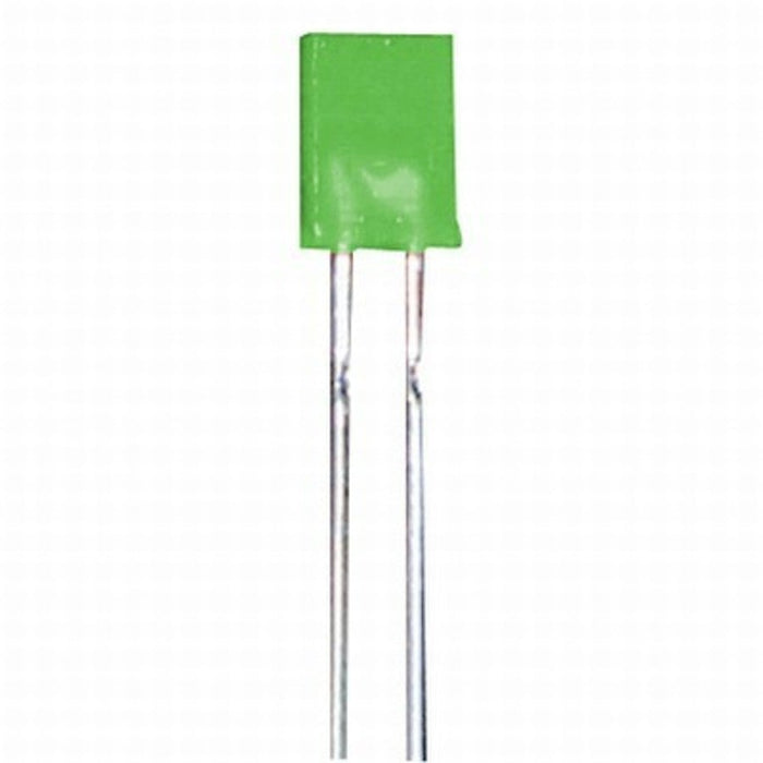 Green 5x2mm LED 15mcd Rectangular Diffused - Folders