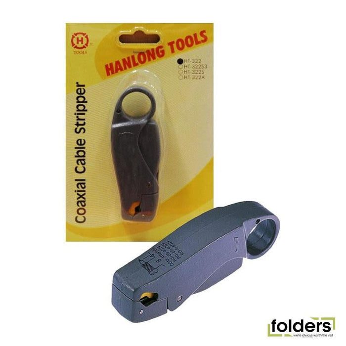 HANLONG 3x blade Coaxial Cable Stripper. RG58/59/6 connectors. - Folders