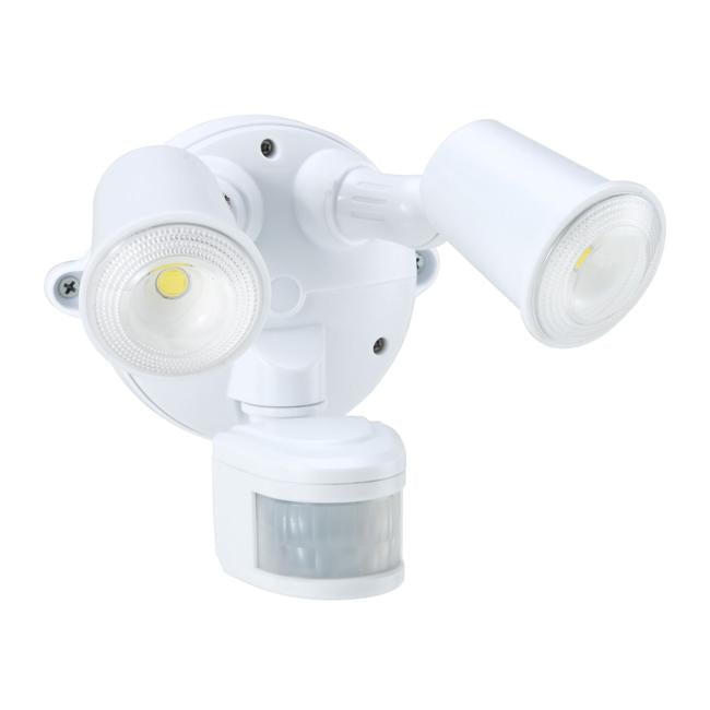 Housewatch 10W Twin LED Spotlight with Motion Sensor - White