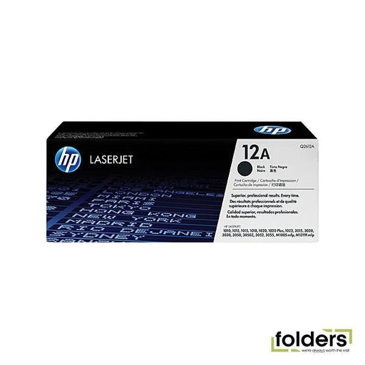 HP #12A Black Toner Q2612A - Folders