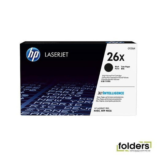 HP #26X Black Toner CF226X - Folders