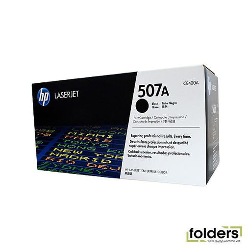 HP #507A Black Toner CE400A - Folders