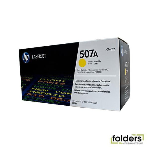 HP #507A Yellow Toner CE402A - Folders
