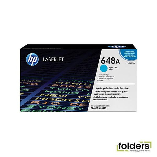 HP #648A Cyan Toner CE261A - Folders