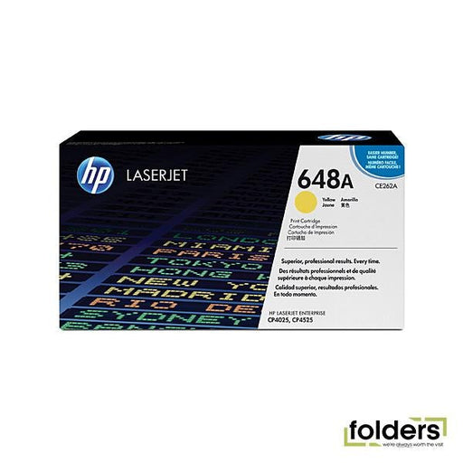 HP #648A Yellow Toner CE262A - Folders