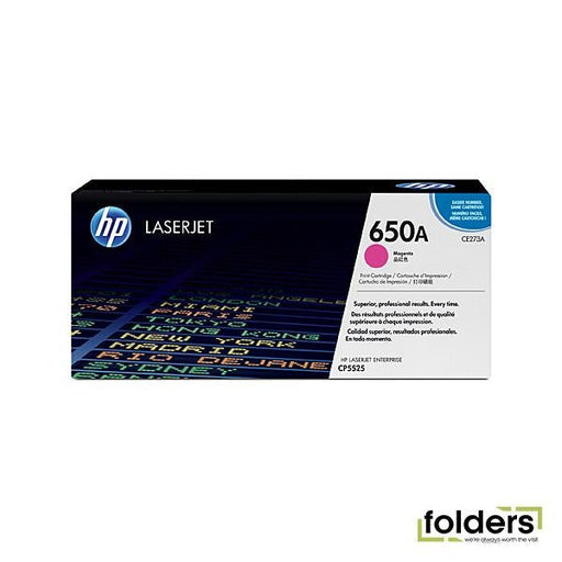 HP #650A Magenta Toner CE273A - Folders
