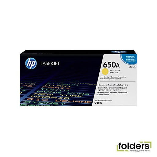 HP #650A Yellow Toner CE272A - Folders