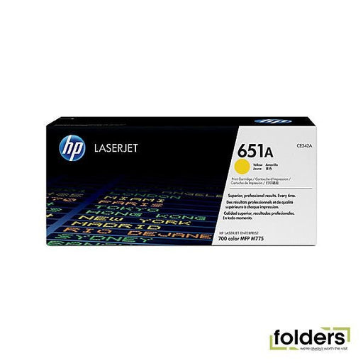 HP #651A Yellow Toner CE342A - Folders