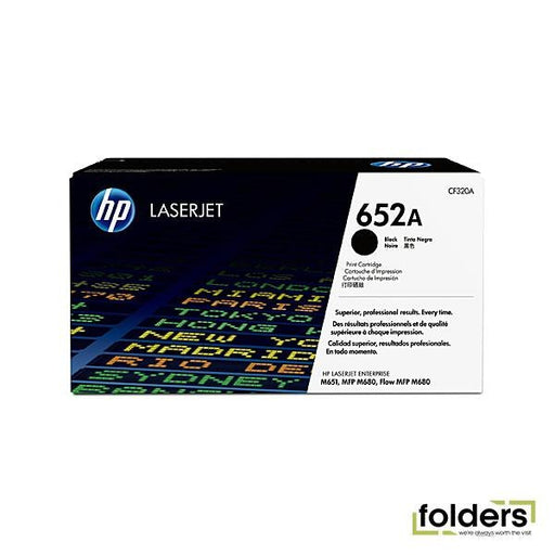 HP 652A Black Toner Cartridge - Folders
