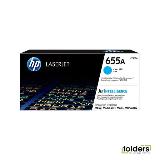 HP 655A Cyan LaserJet Toner - Folders