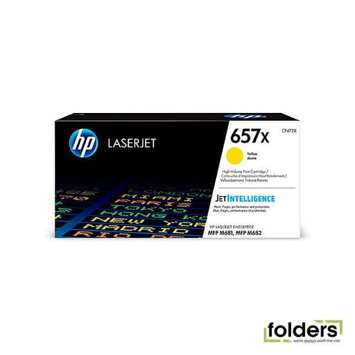 HP 657X Yellow LaserJet Toner - Folders