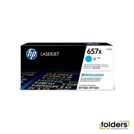 HP657X Cyan LaserJet Toner - Folders