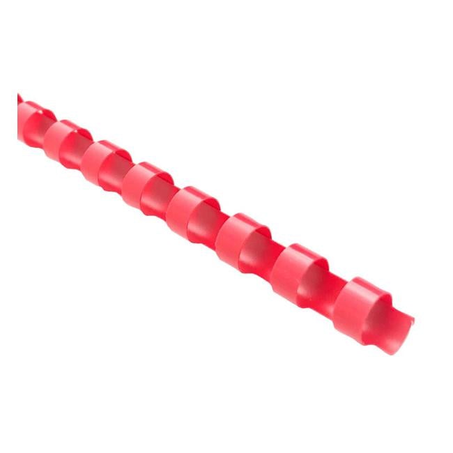 Icon Binding Coil Plastic 10mm Red Pack of 100