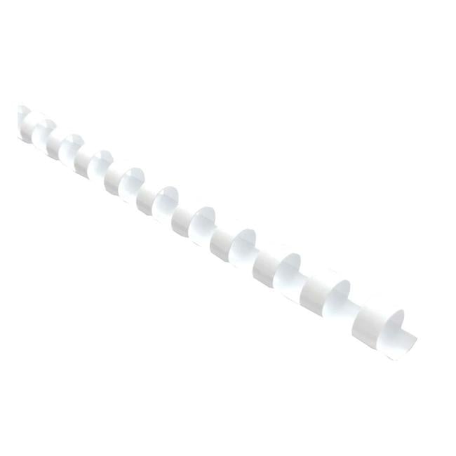 Icon Binding Coil Plastic 10mm White Pack of 100