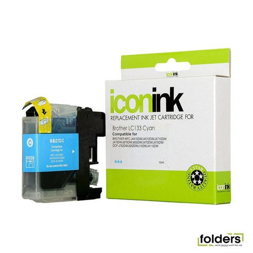 Icon Compatible Brother LC133 Cyan Ink Cartridge - Folders