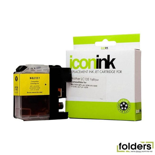 Icon Compatible Brother LC135 Yellow Ink Cartridge - Folders
