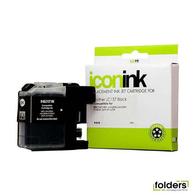 Icon Compatible Brother LC137 Black Ink Cartridge - Folders