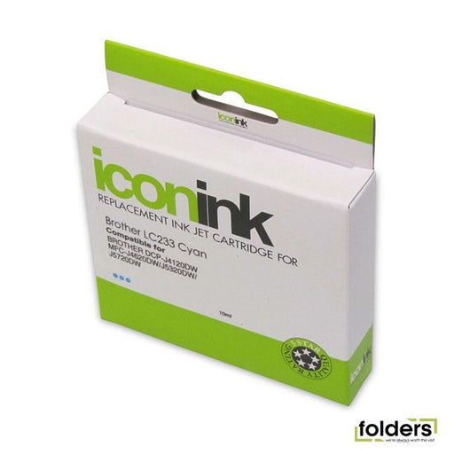 Icon Compatible Brother LC233 Cyan Ink Cartridge - Folders