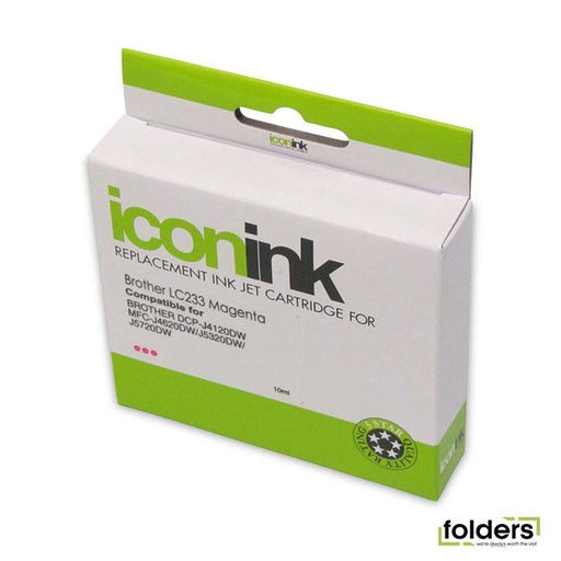 Icon Compatible Brother LC233 Magenta Ink Cartridge - Folders