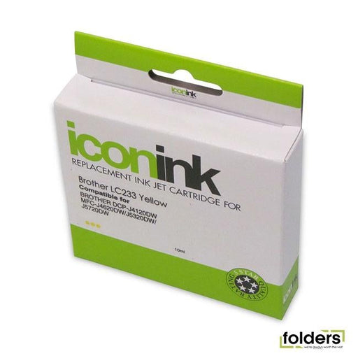 Icon Compatible Brother LC233 Yellow Ink Cartridge - Folders